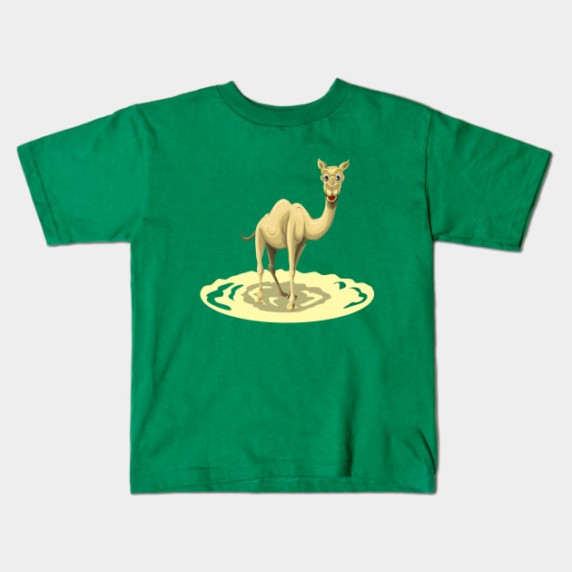 Camel Cartoon Art for Kids, Little Boys and Girls Kids T-Shirt by PatrioTEEism